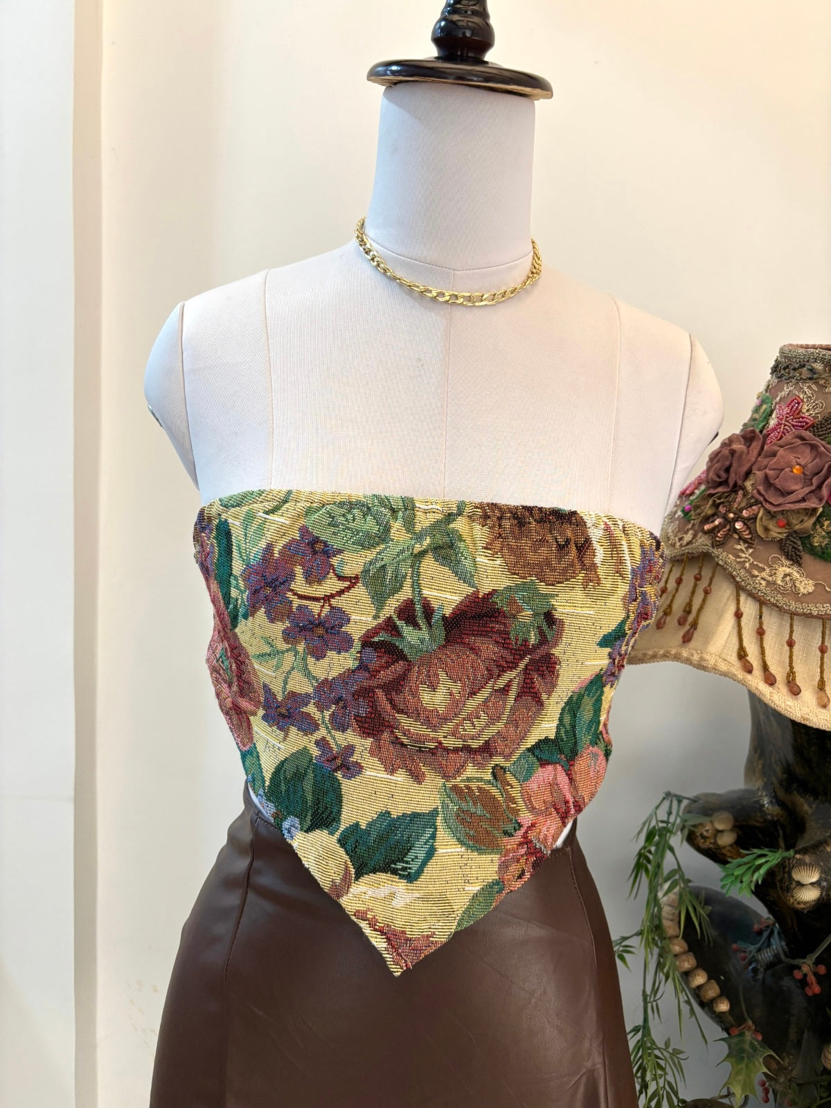 Vintage Floral Tube Top