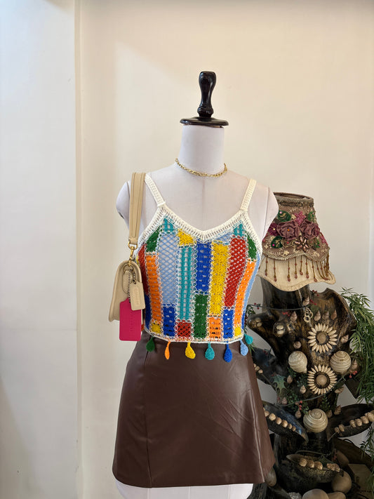 Multicolour Crochet Top