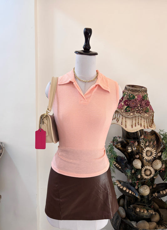 Light Pink Polo Top