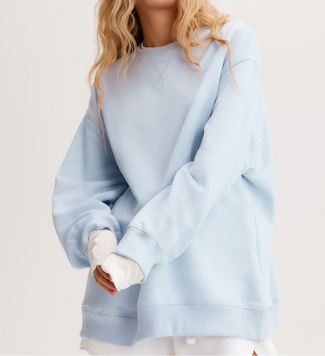 Blue Oversized Sweatshirt