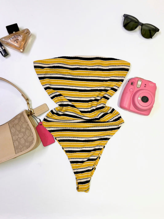 Yellow Stripes Tube Bodysuit